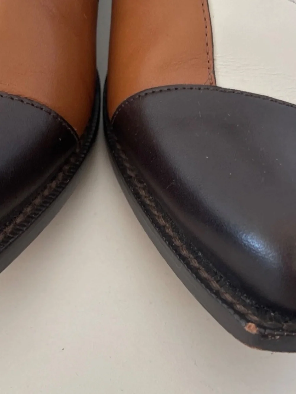 Coach Leather Patchwork Bandit Shoe Cropped Cowboy Boot 5B